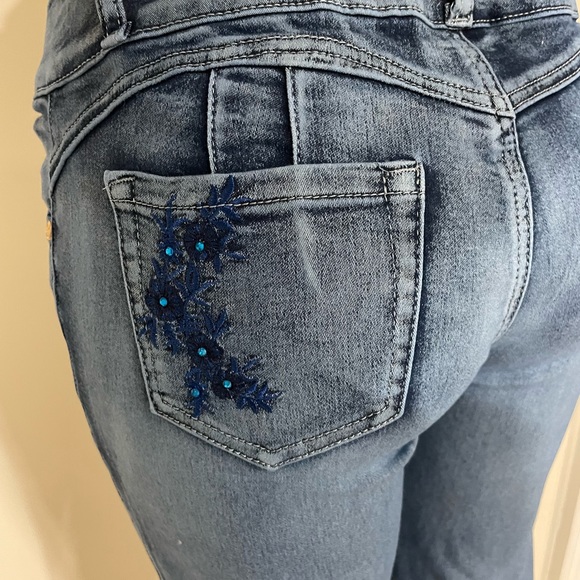 new Diva Star Colombian stretch medium blue push up skinny jeans - Picture 3 of 4